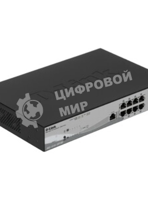 Коммутатор D-Link DGS-1210-10P/ME/A1A, 8×1 Гбит/с + 2×1 Гбит/с SFP, управляемый
