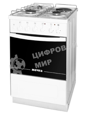 Плита комбинированная Мечта 450ГЭ белый, конфорок 4 шт (3 газовых + 1 электрическая), духовка 49 л, 50 см x 84 см x 60 см