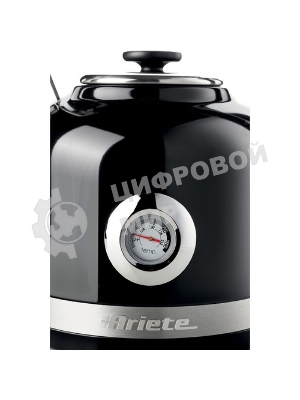 Электрочайник Ariete Moderna 2854/02 черный, 1.7 л, 2000 Вт, скрытый нагревательный элемент