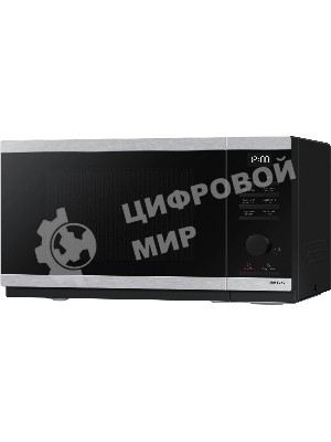 Микроволновая печь Samsung MG23DG4524ATBW нержавеющая сталь/черный 23 л, 800 Вт, переключатели - поворотный механизм