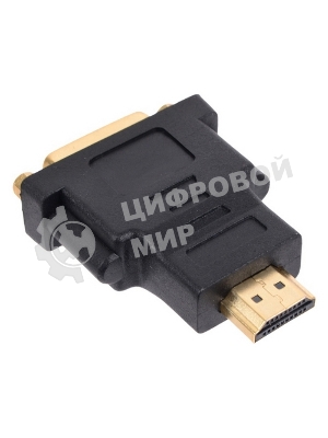 Переходник Gembird Переходник HDMI-DVI 19M/25F, золотые разъемы, пакет