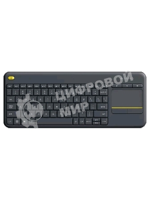 Клавиатура Logitech K400 Wireless Touch Plus беспроводная, радиоканал, чёрный