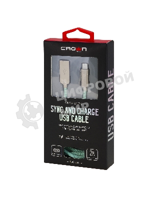 Кабель Crown USB - USB Type-C CMCU-3132C light blue