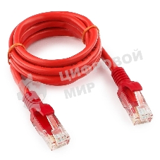Патч-корд UTP Cablexpert cat.5e, 1м, литой, многожильный, красный
