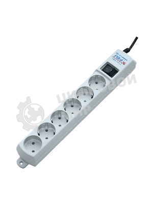 Сетевой фильтр ZIS Pilot S, 6 розеток, 3 м, белый, Pilot S3M