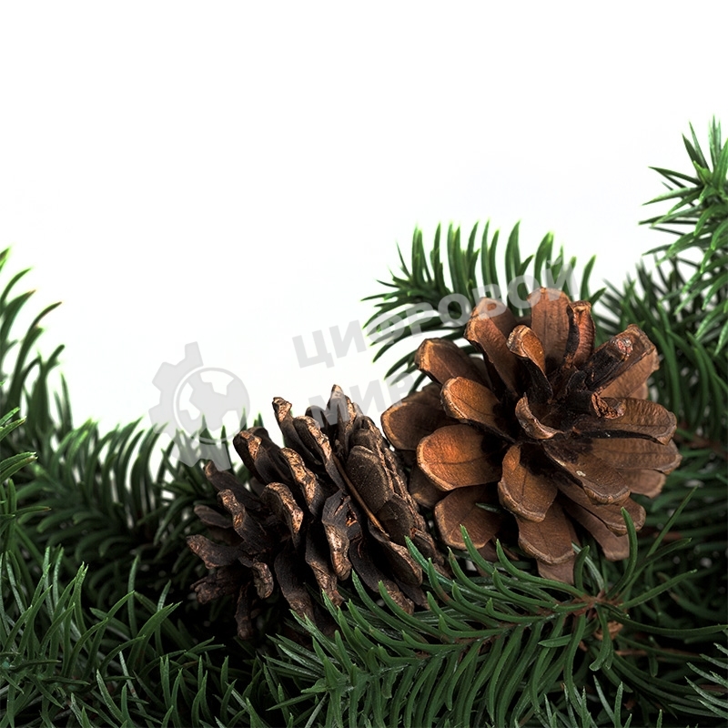 Еловый венок с шишками Neon-night Ø 45 см, Литой