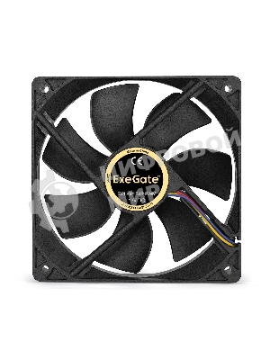 Вентилятор для корпуса ExeGate EX12025B4P-PWM черный, 120 мм, 1500 об/мин, 22 дБ, 4 pin