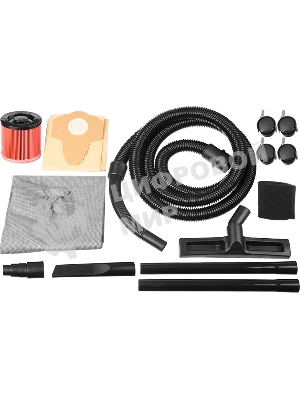 Строительный пылесос Зубр МАСТЕР ПУ-20-1400 М3 серый/красный, 1400 Вт, уборка сухая/влажная/выдув, пылесборник мешок/контейнер, 20 л