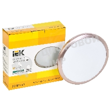 Светильник IEK LED ДПБ 3201 12Вт IP54 4000K круг розовое золото