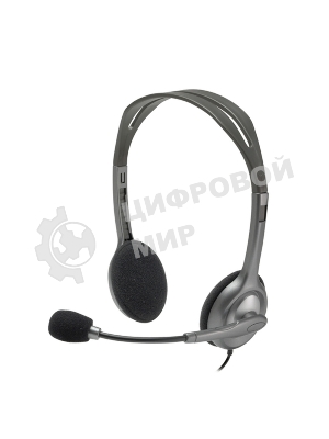 Гарнитура Logitech H111 чёрный, проводная, 3.5 мм