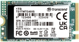 Накопитель SSD 1TB Transcend MTE400S, 3D TLC NAND, M.2 2242,PCI-E 4x R/W - 2000/1700 MB/s