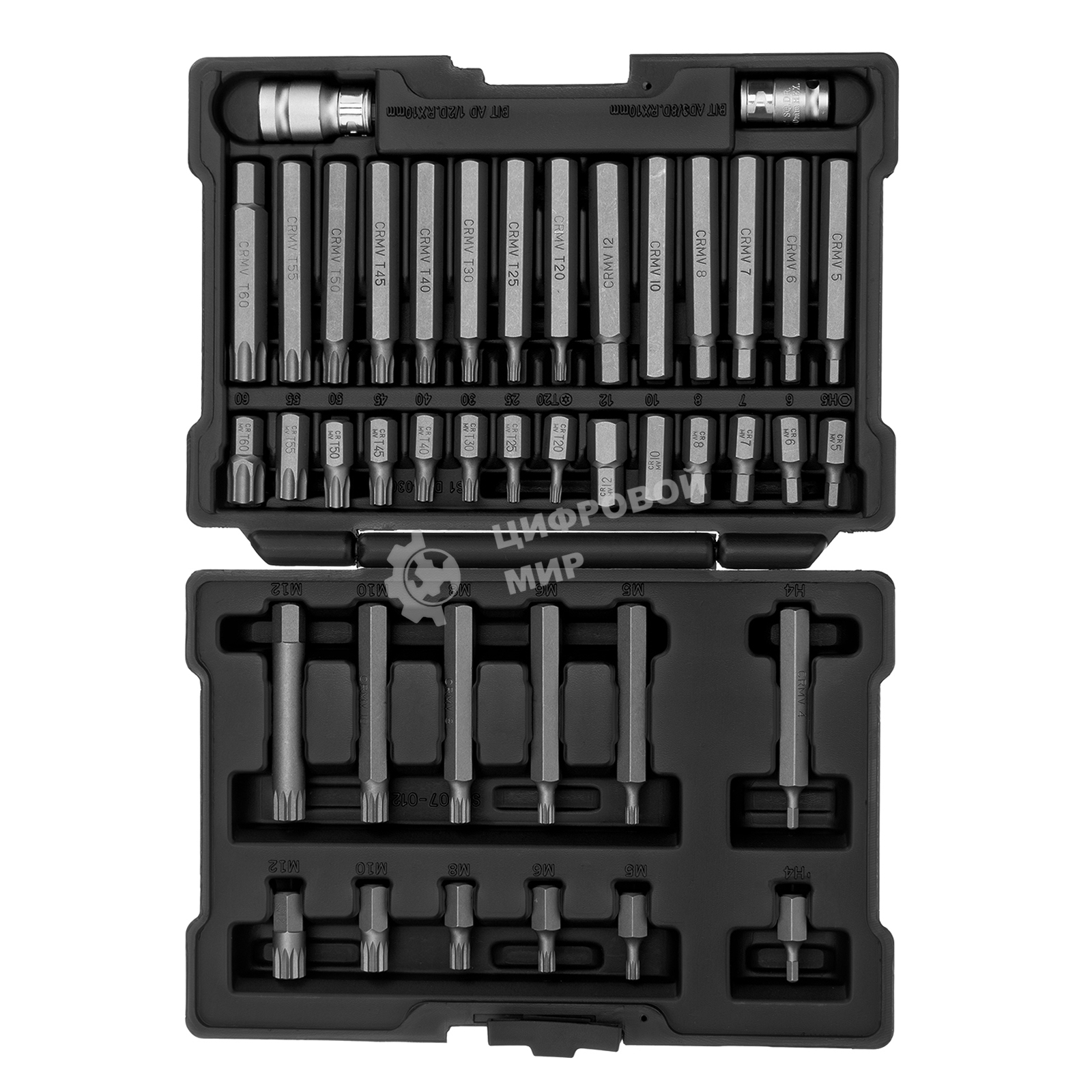 Набор бит Stels HEX, TORX, SPLINE, шестигранный хвостовик 3/8