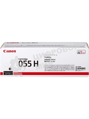 Картридж лазерный Canon 055 H BK (3020C002) черный (7600 стр.) для Canon i-SENSYS серий MF740, LBP660