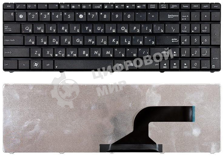 Клавиатура для ноутбука Asus N53 K53 черная