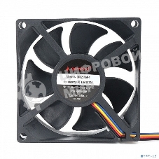 Вентилятор для корпуса Gembird D8025HM-4 черный, 80 мм, 3000 об/мин, 32.35 дБ, 4 pin