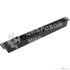 Блок розеток горизонтальный ExeGate ServerPro PDU-19H008 Al-5C135S-C14-SW, 19