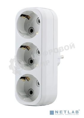 Тройник Makel 3 гнезда 16 А c заземлением линейный