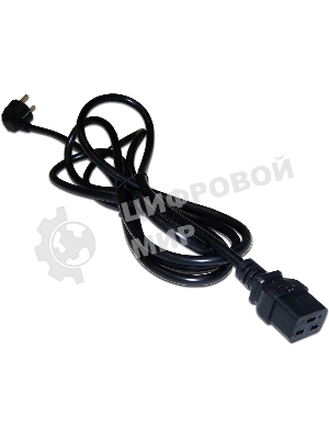 Шнур питания Lanmaster LAN-PP19/SHA-5.0-BK C19-Schuko проводник.:3x1.5мм2 5м 220В 16А черный