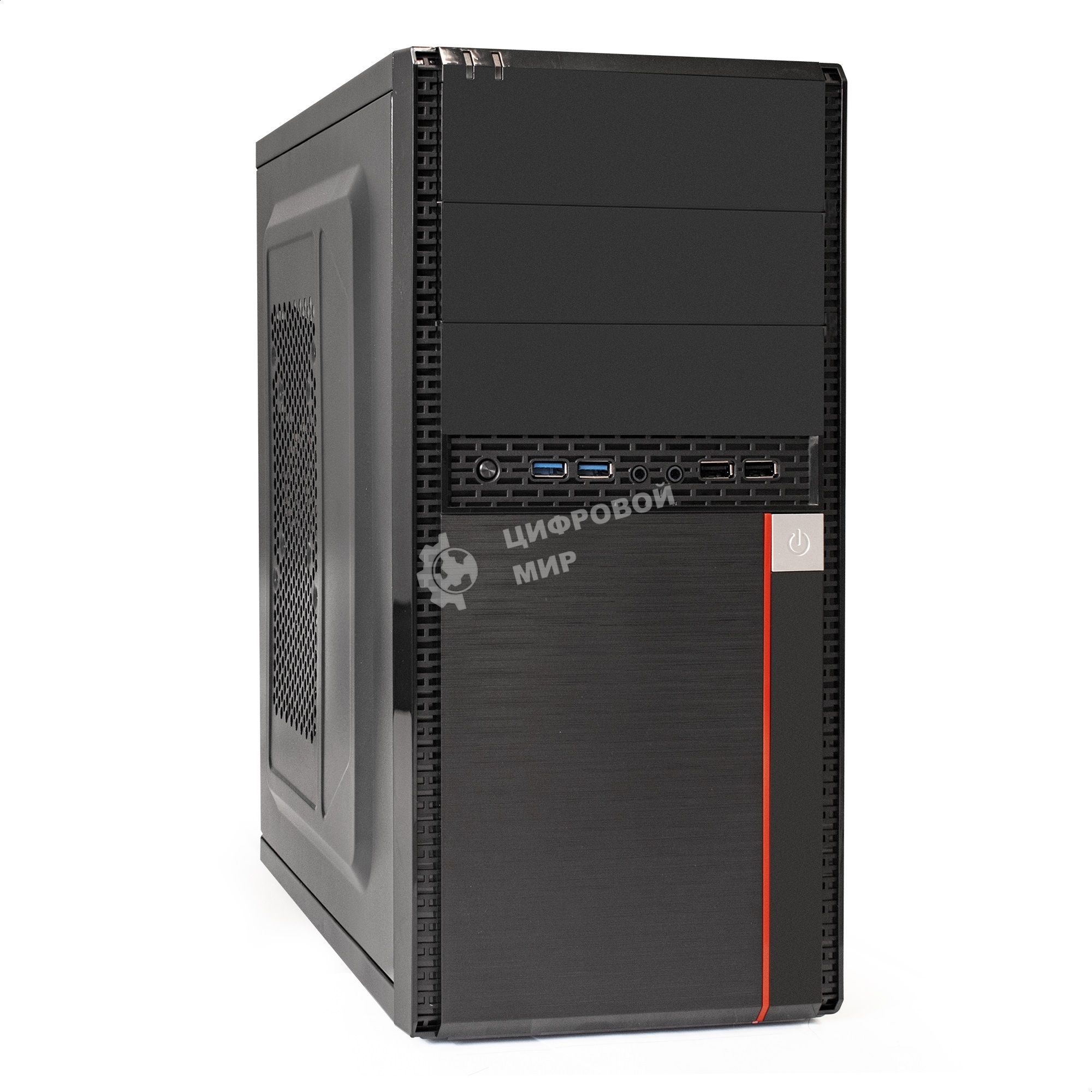 Компьютерный корпус ExeGate EX284036RUS Minitower BA-204U Black, mATX, (AA450, 80мм), 2хUSB+2хUSB 3.0, Audio