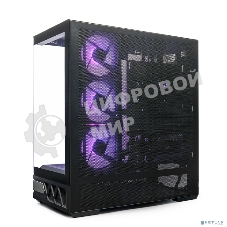 Компьютерный корпус XASTRA Q700 4ARGB-C10-UC Black ATX/Aquarium/Screewless/4x120mm ARGB PWM mirror fans/Argb+PWM HUB 10port/Type C Q700-4FM12A-C10-UC