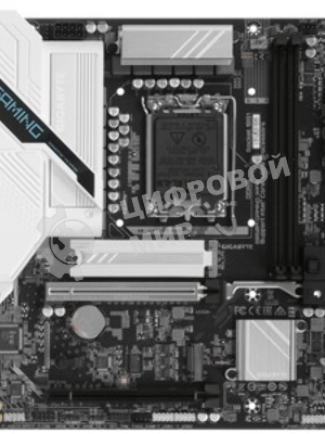Материнская плата Gigabyte B860M GAMING WIFI6, LGA 1851, Intel B860, 2xDDR5, 4xSATA, 2xM.2, 1xPCIe 5.0 x16, 1xPCIe 4.0 x16, 1xHDMI, 1xDP, 1x2.5Gb LAN, Wi-Fi 6, Bluetooth 5.3, 3xUSB-A 5Gbps, 3xUSB-A 2.0, 1xPS/2, 3x3.5 мм, 7.1, mATX