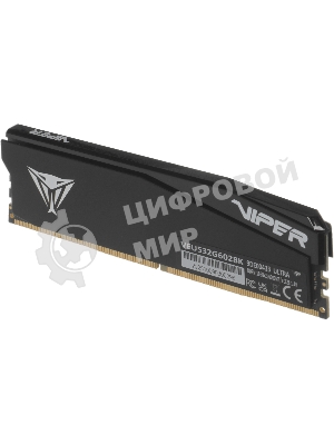 Оперативная память Patriot Viper Elite 5 Ultra, DDR5, 32GB (2x16GB), 6000 MHz, CL28, с радиатором, чёрный