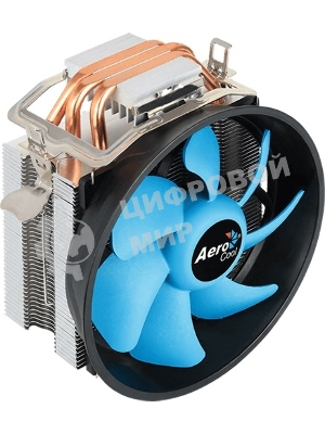 Кулер для процессора AeroCool/Formula Verkho 3 Plus серебристый, 120 мм, алюминий/медь, 2000 об/мин, 26.7 дБ, 4 pin, 125 Вт, 134 мм
