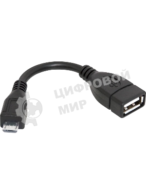 Кабель-переходник Defender microUSB (M) - USB (F)/для подкл. устр. USB Flash, HDD, мыши, и и т.д./поддерж. режим OTG.
