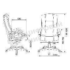 Кресло руководителя Бюрократ T-9906N/BLACK черный, кожа