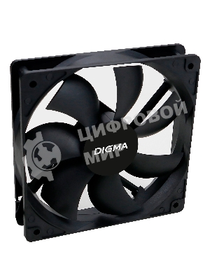 Вентилятор для корпуса Digma DFAN-120-7 черный, 120 мм, 1200 об/мин, 23 дБ, 4 pin