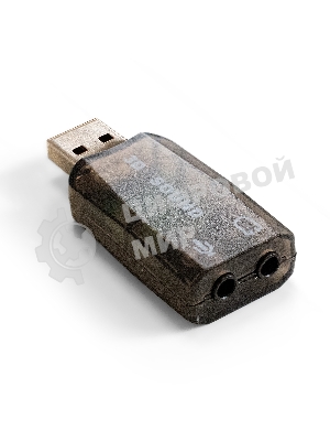 Адаптер (внешняя звуковая карта) ExeGate EX-AU-01N для подключения гарнитуры к USB порту