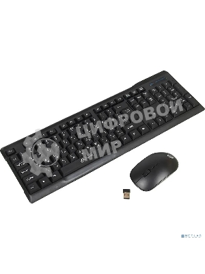 Комплект клавиатура+мышь Oklick 230M беспроводной, USB, 1000 DPI, чёрный