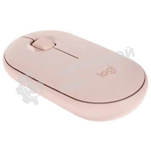 Мышь беспроводная Logitech Pebble M350 розовый, 1000 dpi, радиоканал, Bluetooth, USB, кнопки - 3