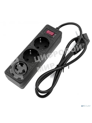 Сетевой фильтр 5bites GARDA SP3B-510 3S / 3*0.75мм2 / 1м / черный