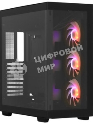 Компьютерный корпус Deepcool CH780 черный (ATX, без БП, ARGb, 4xUSB3.2 Type-A + USB3.2 Type-C) (R-CH780-BKADE41-G-1) MidiTower