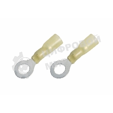 Наконечник кольцевой изолированный термоусаживаемый Rexant ø 6.5 мм 4-6 мм² (НКи-т 6.0-6/НКи-т5,5-6) желтый