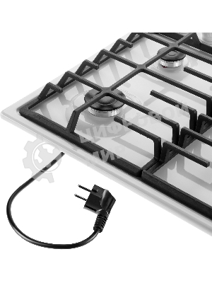 Газовая варочная панель Maunfeld EGHE.64.6CW/G, 4 конфорки, эмалированная сталь, белый
