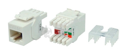 Модуль Hyperline KJ8-8P8C-C5E-180-WH информ. KeystoneRJ45 кат.5E UTP белый (упак.:1шт)