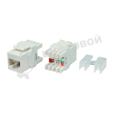 Модуль Hyperline KJ8-8P8C-C5E-180-WH информ. KeystoneRJ45 кат.5E UTP белый (упак.:1шт)