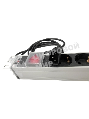 Блок розеток Rem-10 с выкл., 8 Sсhuko, 10 A, алюм., 19