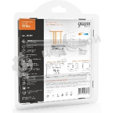 Лента светодиодная Basic Gauss 12V 10W/m 700lm/m 3000K IP65 LED 5m 1/100