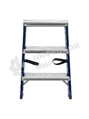 Стремянка двусторонняя Сибртех 3ст стальная