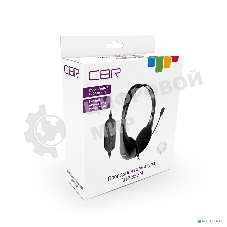 Гарнитура проводная CBR CHP 353M Black, проводная стерео, микрофон с шумоподавл., USB, регул. оголовья, длина кабеля 2,2 м, черный