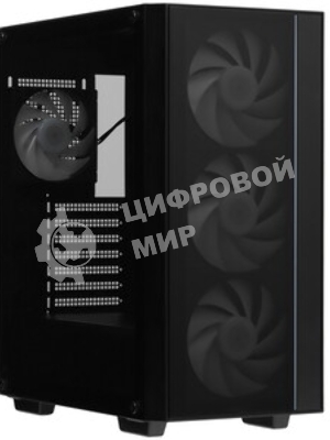 Компьютерный корпус Deepcool MATREXX 55 MESH V4 без БП, боковое окно (закаленное стекло), 3xARGB LED 140мм вентилятора спереди, 1xARGB LED 120мм вентилятор сзади, черный, ATX