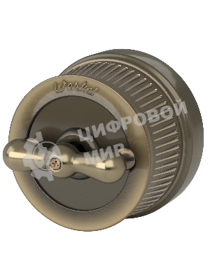 Переключатель одноклавишный WERKEL (бронзовый) Ретро W5712012