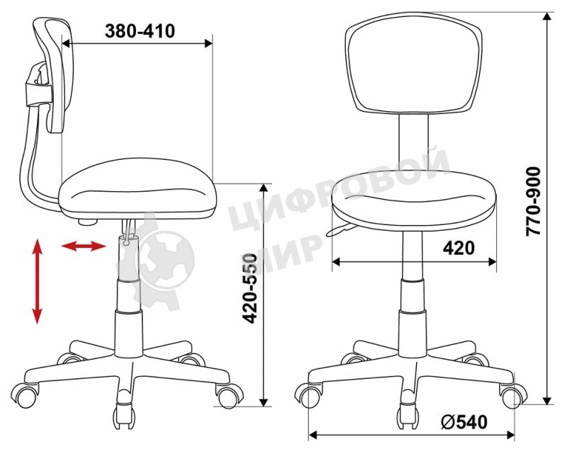 Кресло детское Бюрократ CH-299/ABSTRACT спинка сетка мультиколор сиденье мультиколор абстракция