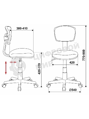 Кресло детское Бюрократ CH-299/ABSTRACT спинка сетка мультиколор сиденье мультиколор абстракция