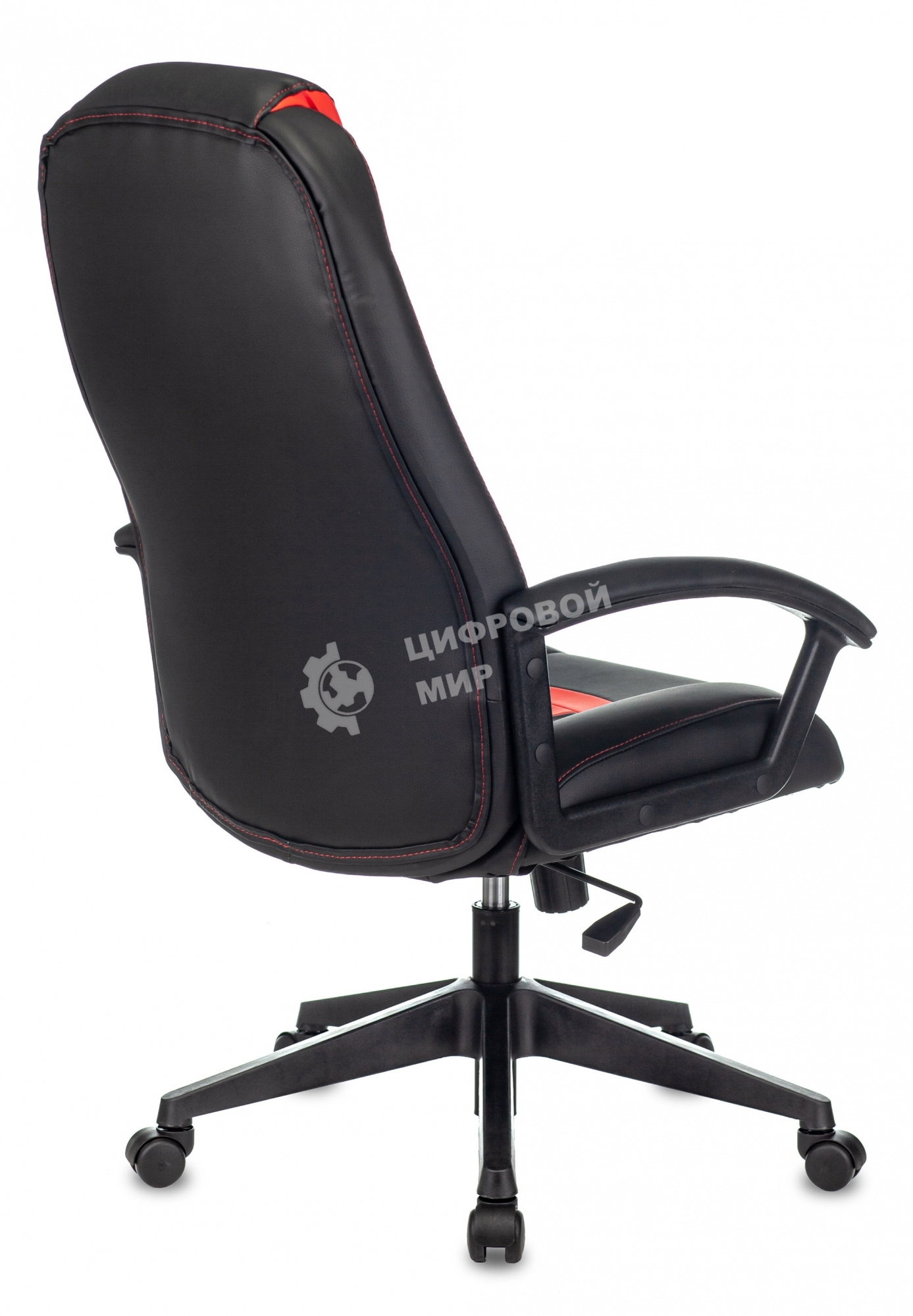 Кресло игровое Zombie 8 черный/красный, искусственная кожа, крестовина пластик