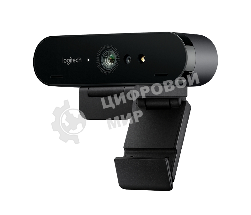 Веб-камера Logitech Brio 4K HDR 3840x2160, 30 кадр/с, USB Type-A, микрофон (2 шт, шумоподавление), автоматическая фокусировка, автоосвещение, HDR, шторка приватности, универсальное крепление