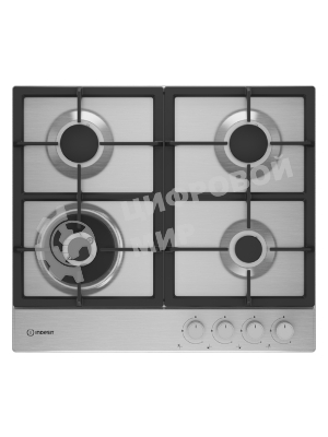 Газовая варочная панель Indesit THPM 642 W/IX/I, нержавеющая сталь